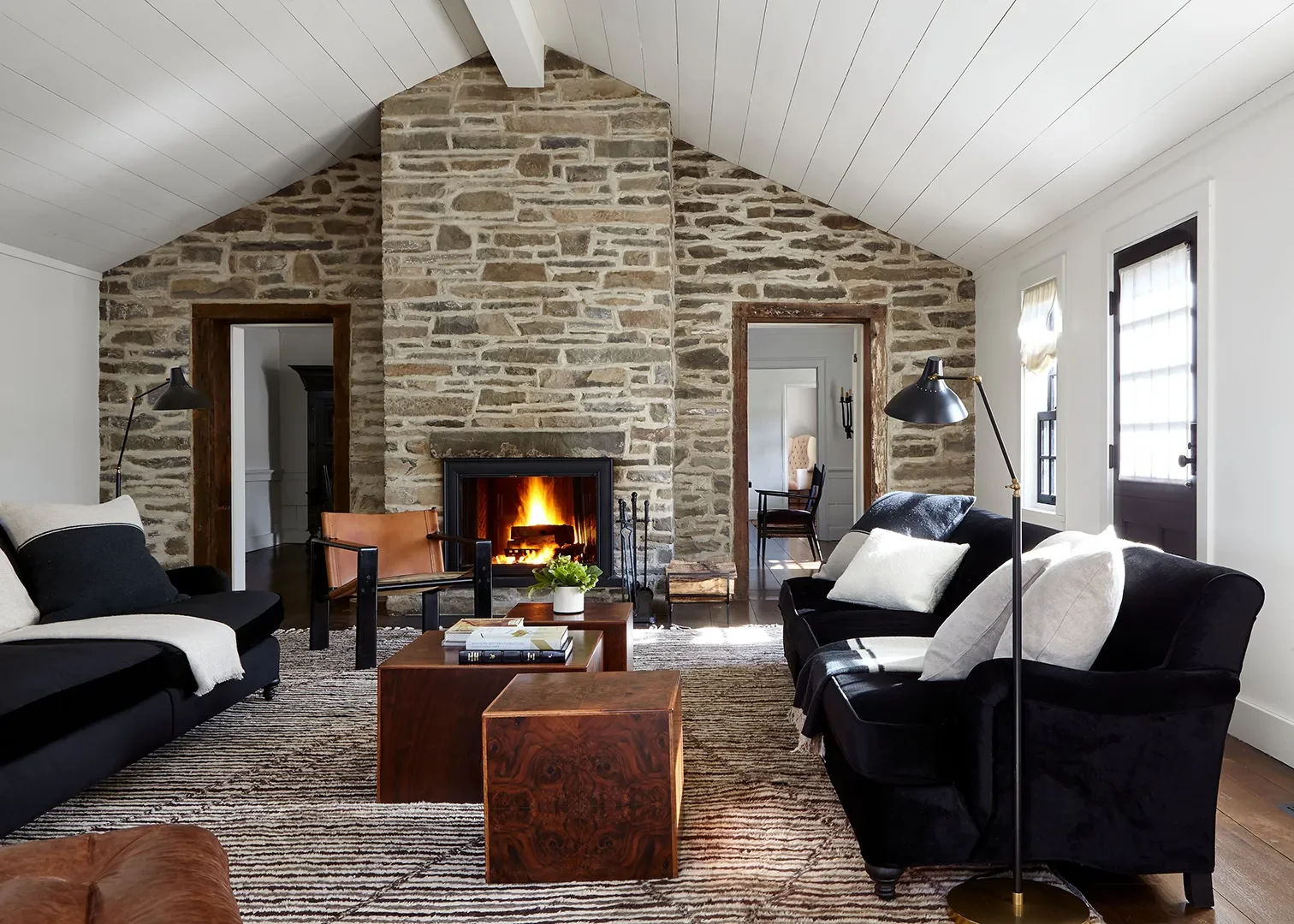 A Stone Farmhouse, Civil War–Era Addition, and Stucco New Build Come Together in the Hudson Valley
