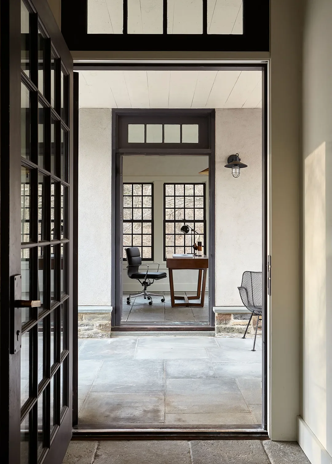 A Stone Farmhouse, Civil War–Era Addition, and Stucco New Build Come Together in the Hudson Valley
